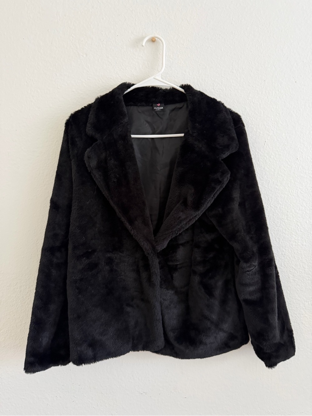 Faux Fur Black Jacket - Women’s Cozy Coat